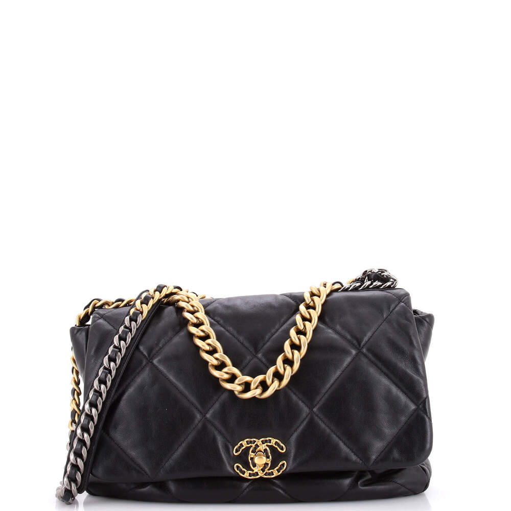 Chanel Maxi 19 Flap Bag Quilted Leather